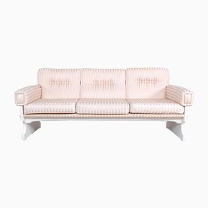 White Laquered Wood 3-Seater Sofa, 1970s-XSG-795757