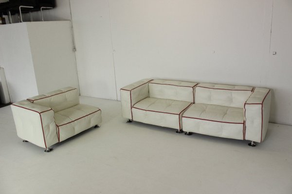 White Leather Sofa from Bretz Don Corleon-VGV-1319969