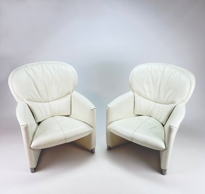 White Leolux Excalibur Chairs by Jan Armgardt, 1990s, Set of 2-RMX-1292111