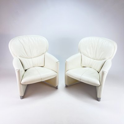 White Leolux Excalibur Chairs by Jan Armgardt, 1990s, Set of 2-RMX-1292111