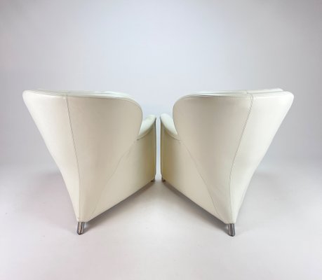 White Leolux Excalibur Chairs by Jan Armgardt, 1990s, Set of 2-RMX-1292111