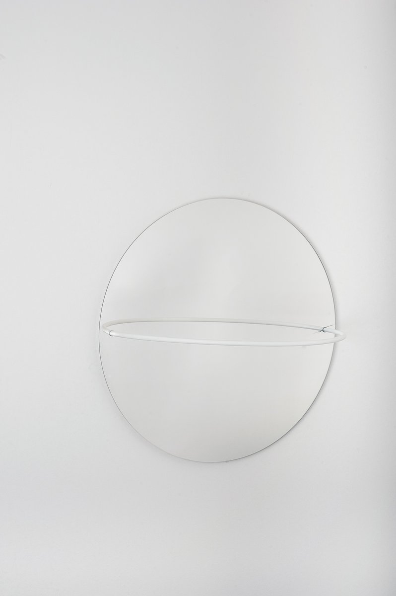 White Loop Wall Mirror by Paula Studio for Formae