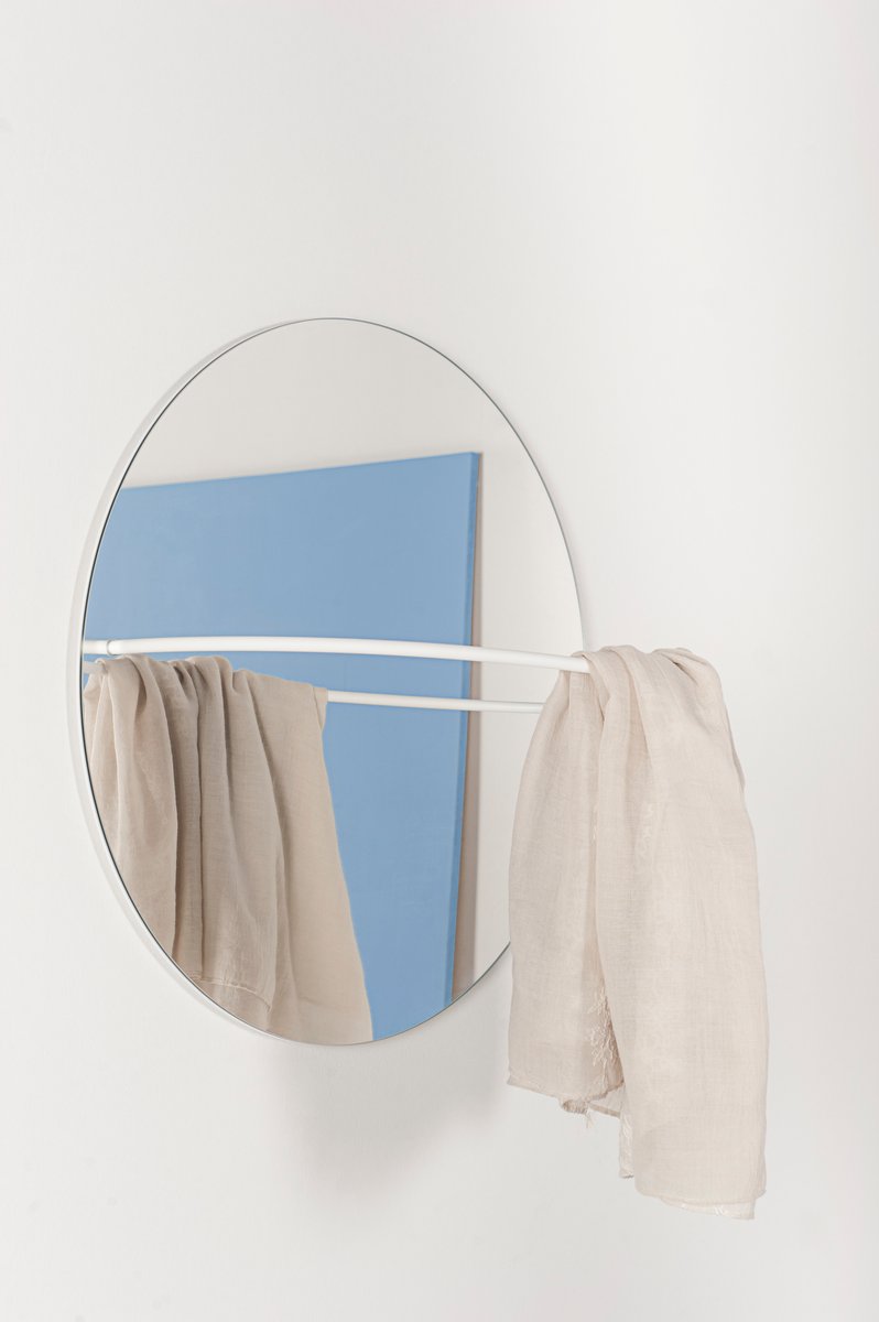 White Loop Wall Mirror by Paula Studio for Formae