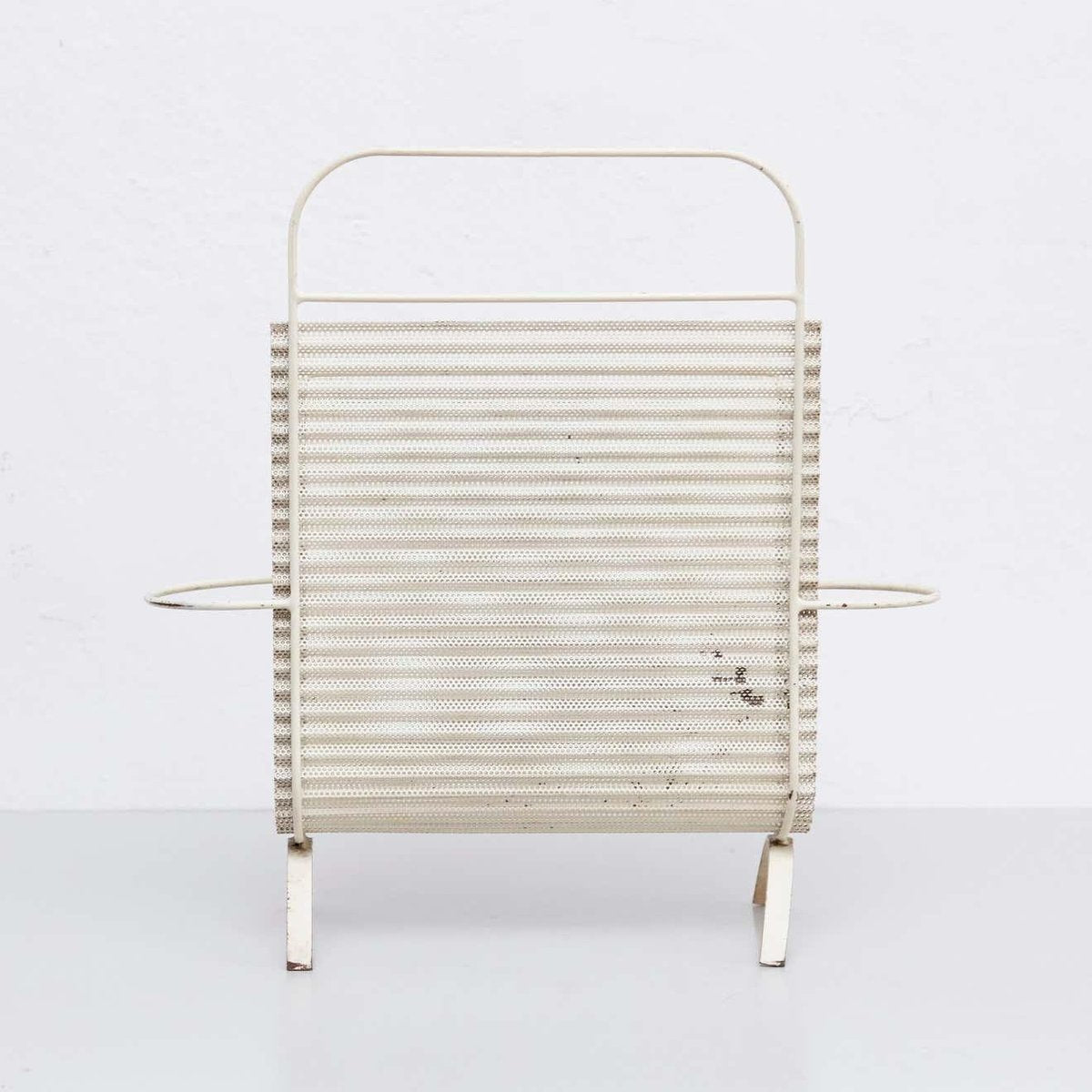 White Magazine Holder by Mathieu Matégot, 1950s