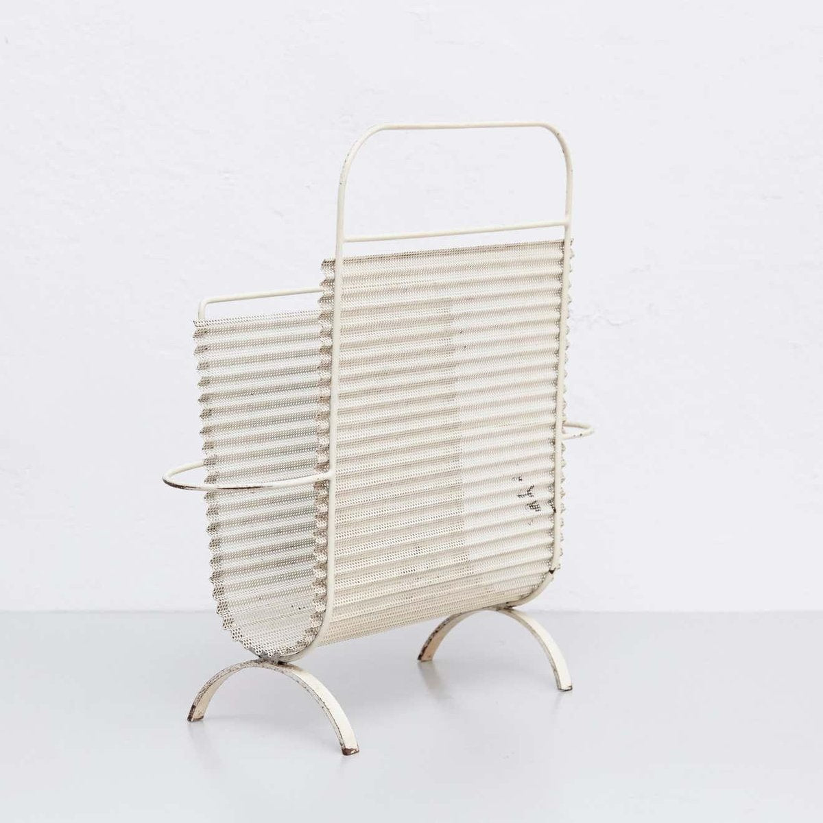 White Magazine Holder by Mathieu Matégot, 1950s