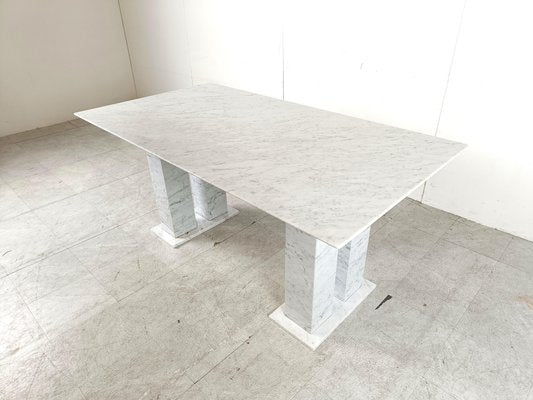 White Marble Dining Table, 1970s-IRH-1779766