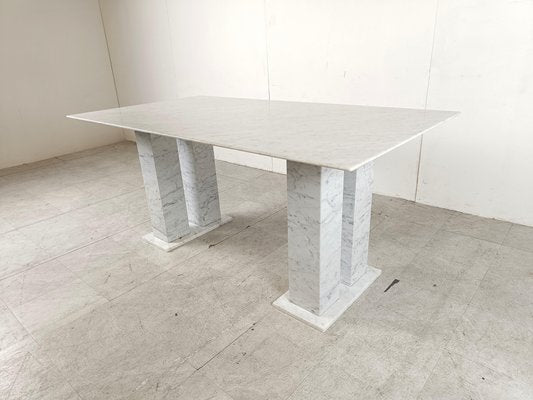 White Marble Dining Table, 1970s-IRH-1779766