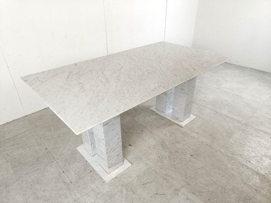 White Marble Dining Table, 1970s-IRH-1779766