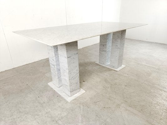 White Marble Dining Table, 1970s-IRH-1779766