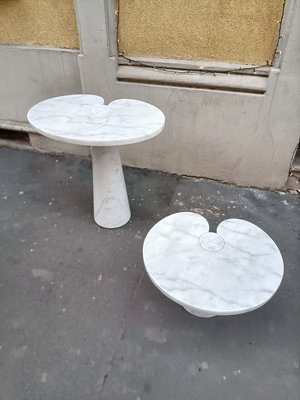 White Marble Eros Coffee Table by Angelo Mangiarotti for Skipper, 1980s, Set of 2-OHK-1256424