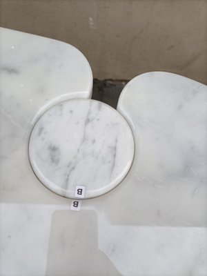 White Marble Eros Coffee Table by Angelo Mangiarotti for Skipper, 1980s, Set of 2-OHK-1256424