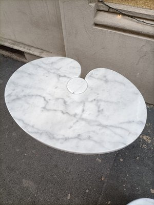 White Marble Eros Coffee Table by Angelo Mangiarotti for Skipper, 1980s, Set of 2-OHK-1256424