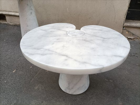 White Marble Eros Coffee Table by Angelo Mangiarotti for Skipper, 1980s, Set of 2-OHK-1256424