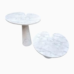 White Marble Eros Coffee Table by Angelo Mangiarotti for Skipper, 1980s, Set of 2-OHK-1256424