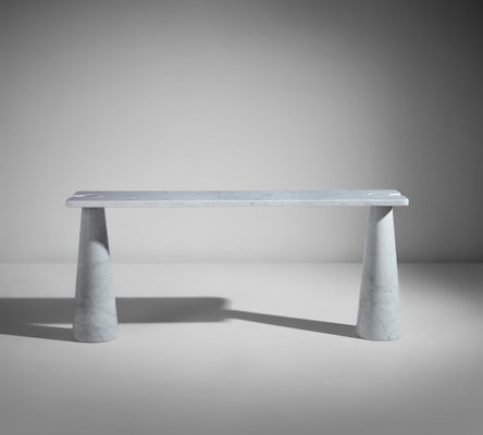 White Marble Eros Console Table by Angelo Mangiarotti for Skipper, 1990s-OHK-2020725