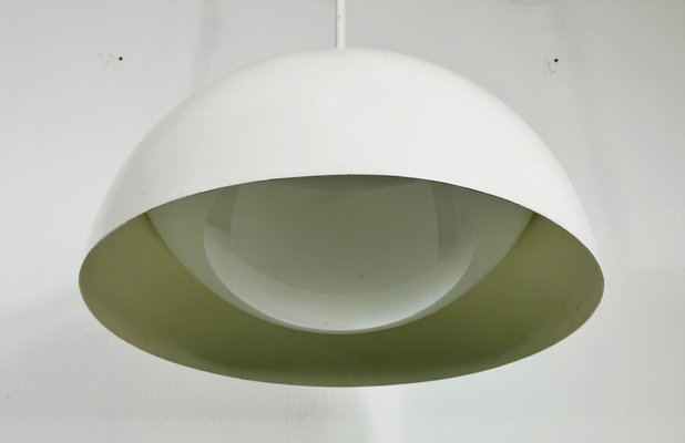 White Metal and Glass Pendant Lamp in the style Temde, 1970s-PUK-1398675