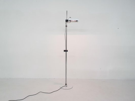 White Metal Floor Lamp, Italy, 1980s-ZO-1027641