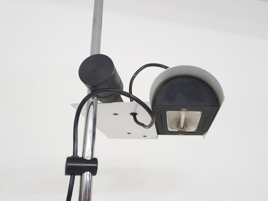 White Metal Floor Lamp, Italy, 1980s-ZO-1027641