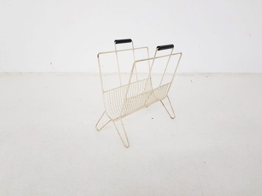 White Metal Magazine Rack, 1950s-ZO-580194