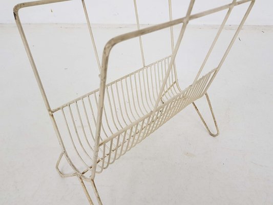 White Metal Magazine Rack, 1950s-ZO-580194