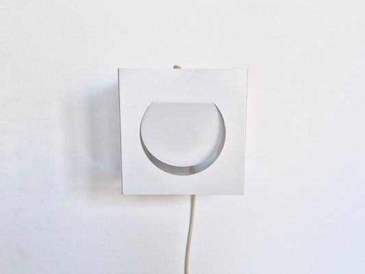 White Metal Wall Sconce by Shogo Suzuki for Orno, Finland, 1960s-NV-1805146