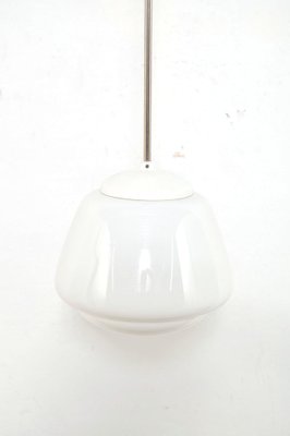 White Milk Glass Ceiling Lamp, 1960s-AOX-1731621