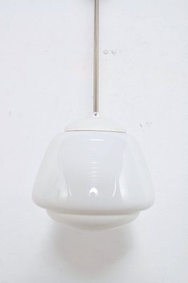 White Milk Glass Ceiling Lamp, 1960s-AOX-1731621