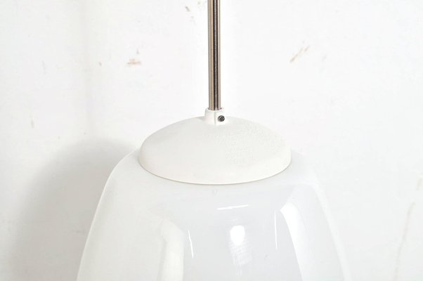 White Milk Glass Ceiling Lamp, 1960s-AOX-1731621