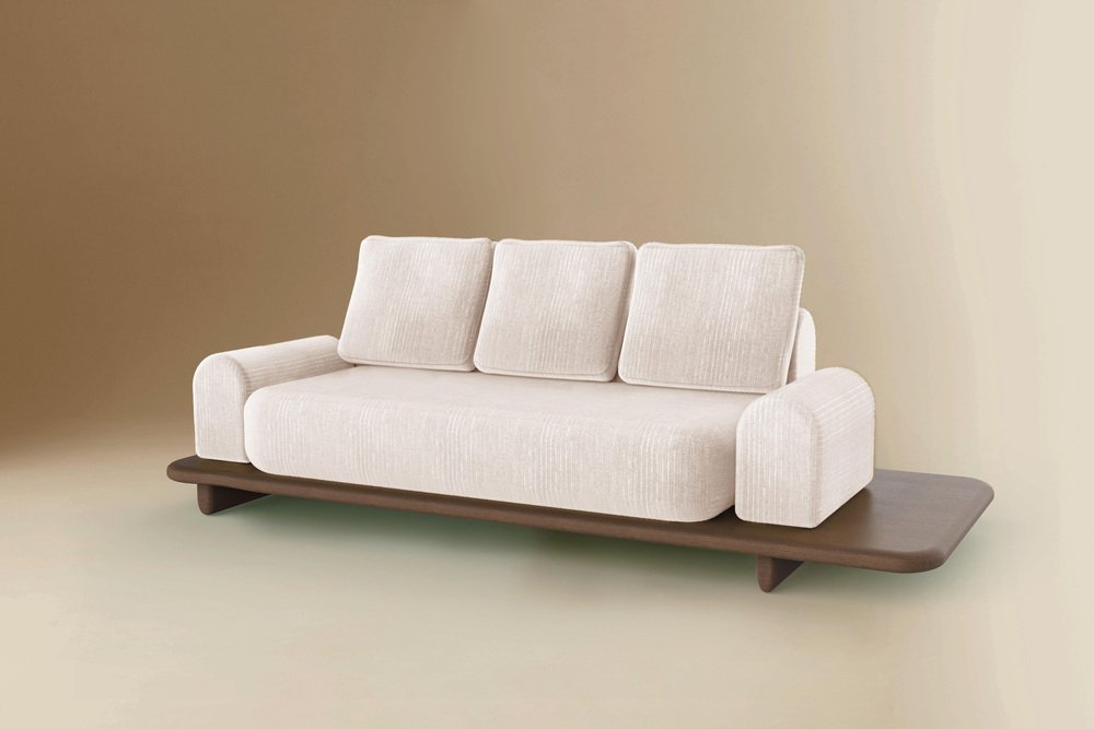 White Moreto Sofa by Dovain Studio