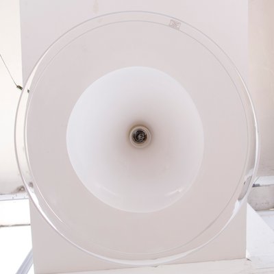 White Murano Glass Ceiling Lamp with Hot Applications-MPO-1325999