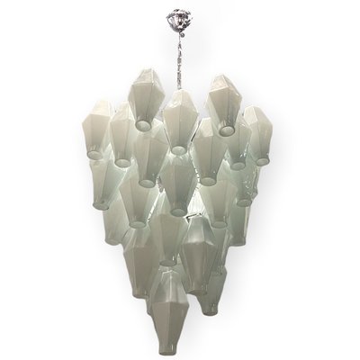 White Murano Glass Polyhedra Chandelier, 1970s-JJC-1370972