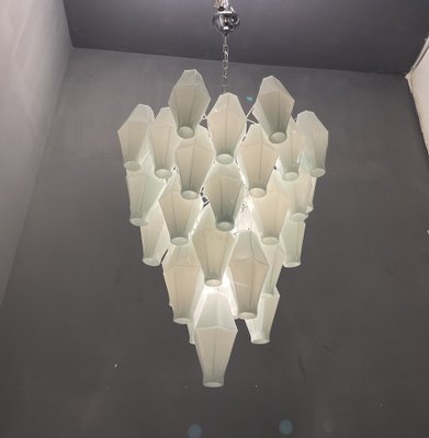 White Murano Glass Polyhedra Chandelier, 1970s-JJC-1370972