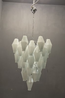 White Murano Glass Polyhedra Chandelier, 1970s-JJC-1370972