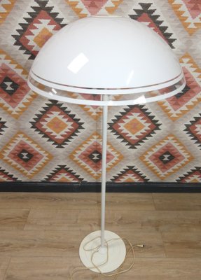 White Mushroom Shaped Floor Lamp, 1980s-AFE-1416900