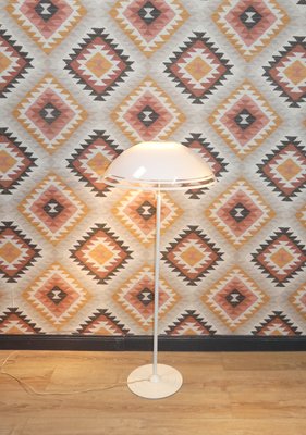 White Mushroom Shaped Floor Lamp, 1980s-AFE-1416900