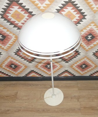 White Mushroom Shaped Floor Lamp, 1980s-AFE-1416900