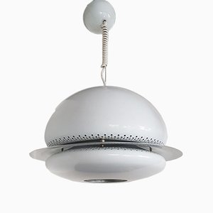 White Nictea UFO-Shaped Ceiling Lamp by Afra & Tobia Scarpa for Flos, 1960s-QDP-394350