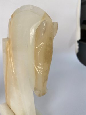 White Onyx Bookends, France, 1970s, Set of 2-UR-1446558