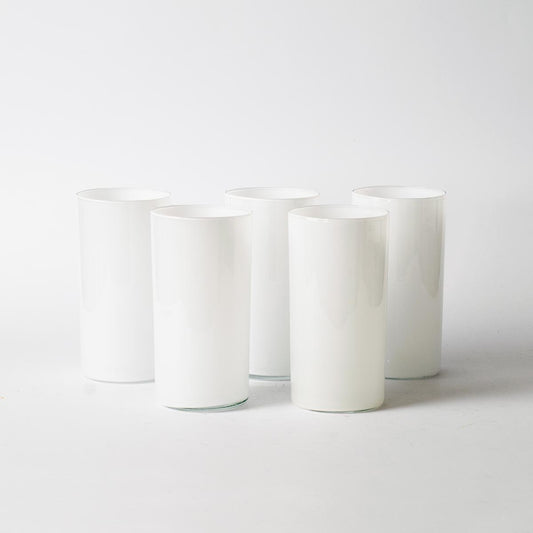 White Opal Model I-114 Tumblers by Timo Sarpaneva for Iittala, Set of 5