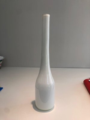 White Opalin Glass Vase-BA-1365336