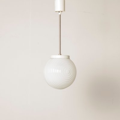 White Opaline Glass Ceiling Lamp, 1930s-JC-554658