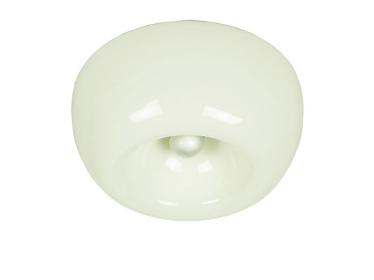 White Opaline Glass & Metal Velella Ceiling Lamp by Achille Castiglioni for Flos, 1960s-RD-1705002