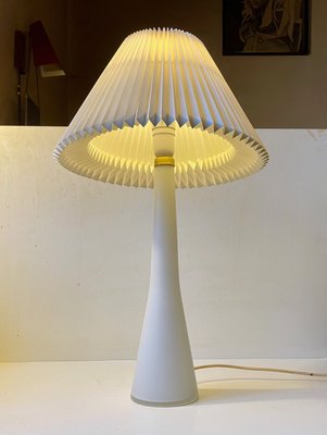 White Opaline Glass Table Lamp by Ernest Voss for Le Klint, 1950s-LCR-1156287