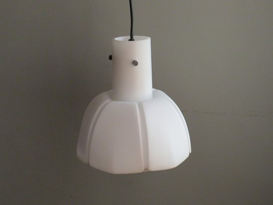 White Opaline Hanging Lamp from Glashütte Limburg, Germany, 1960s-UKG-1209463