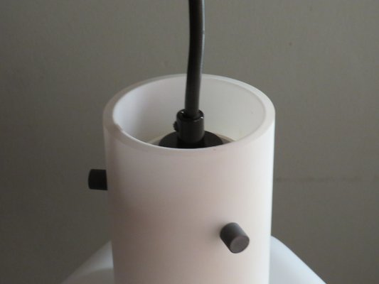 White Opaline Hanging Lamp from Glashütte Limburg, Germany, 1960s-UKG-1209463