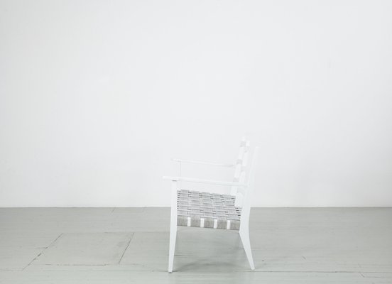 White-Painted Benches & Chair, 1960s, Set of 4-AA-831637