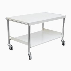 White Painted Metal & Chromium Trolley, 1960s-ZE-774017