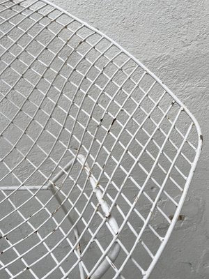 White Patted Mesh Metal Armchairs, Set of 2-UX-1776951