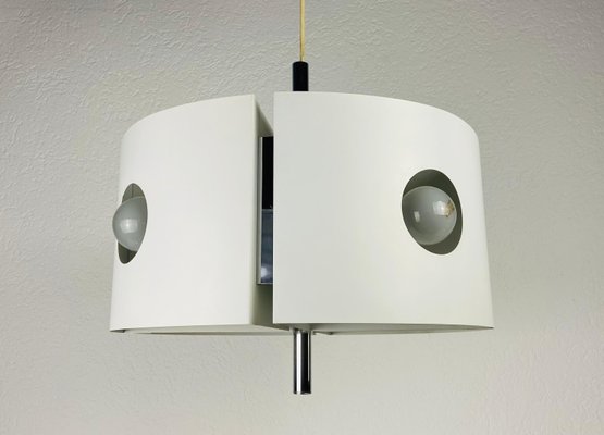 White Pendant Lamp by Klaus Hempel for Kaiser Leuchten, 1970s-PUK-973387