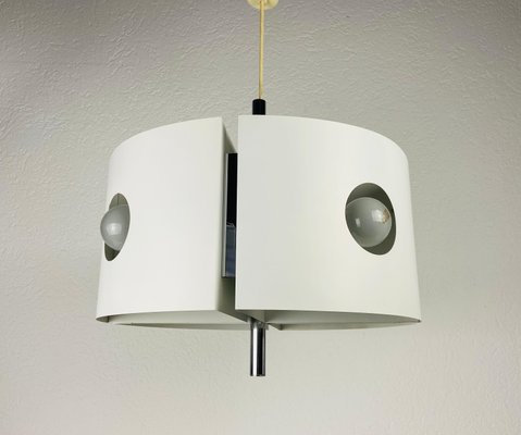 White Pendant Lamp by Klaus Hempel for Kaiser Leuchten, 1970s-PUK-973387